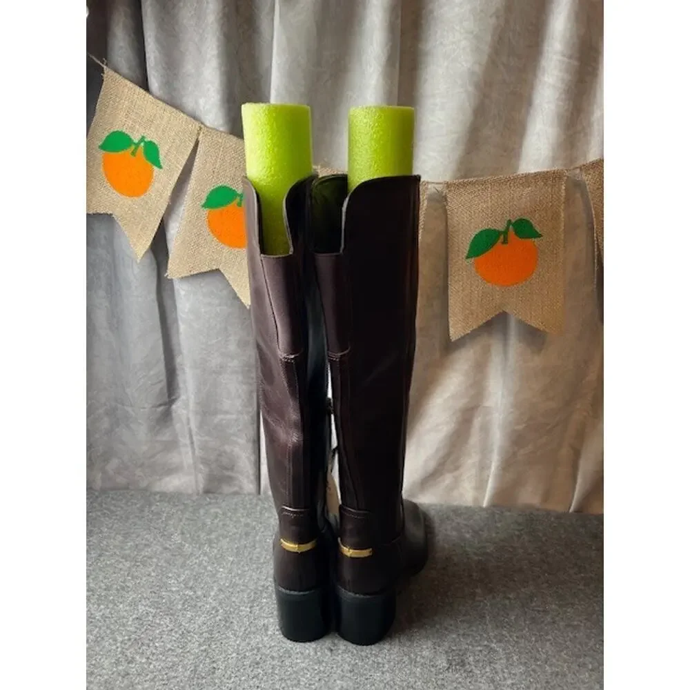 Naturalizer 27 EDIT Edda Dark Brown Leather Wide Calf Knee High Boot. Sz: 7M WC - Picture 7 of 12
